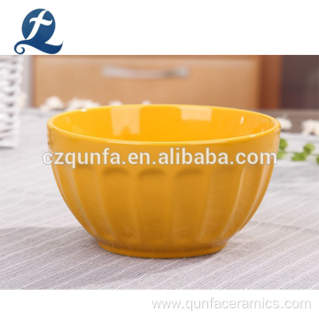 Household colorful textured dinnerware ceramic rice bowl